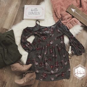 Cold Shoulder Flare Dress